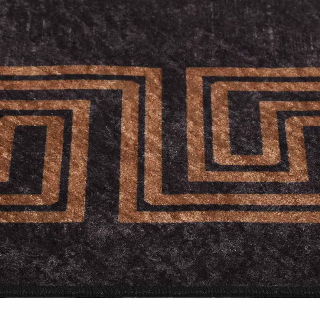 Teppich Waschbar Und Golden Schwarz