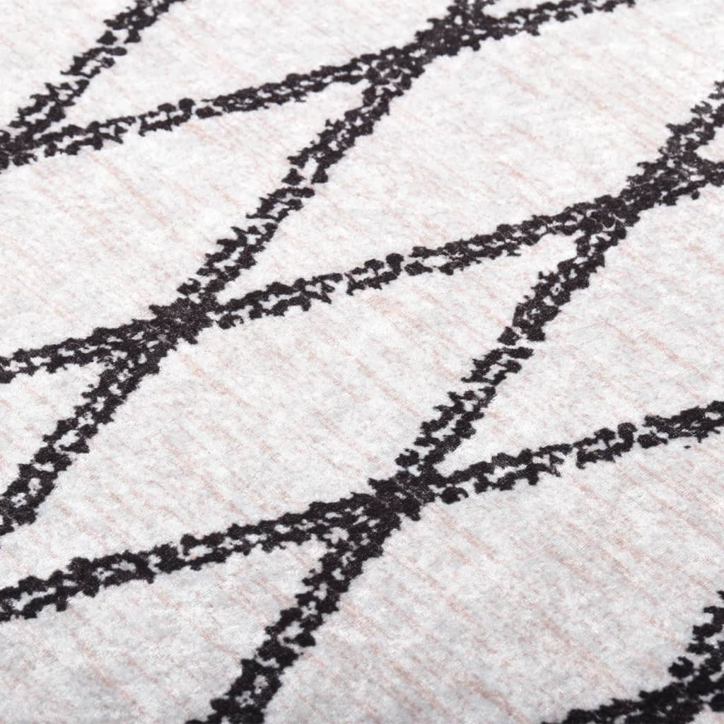 Teppich Waschbar Schwarz Und Weiß Weiß Und Schwarz