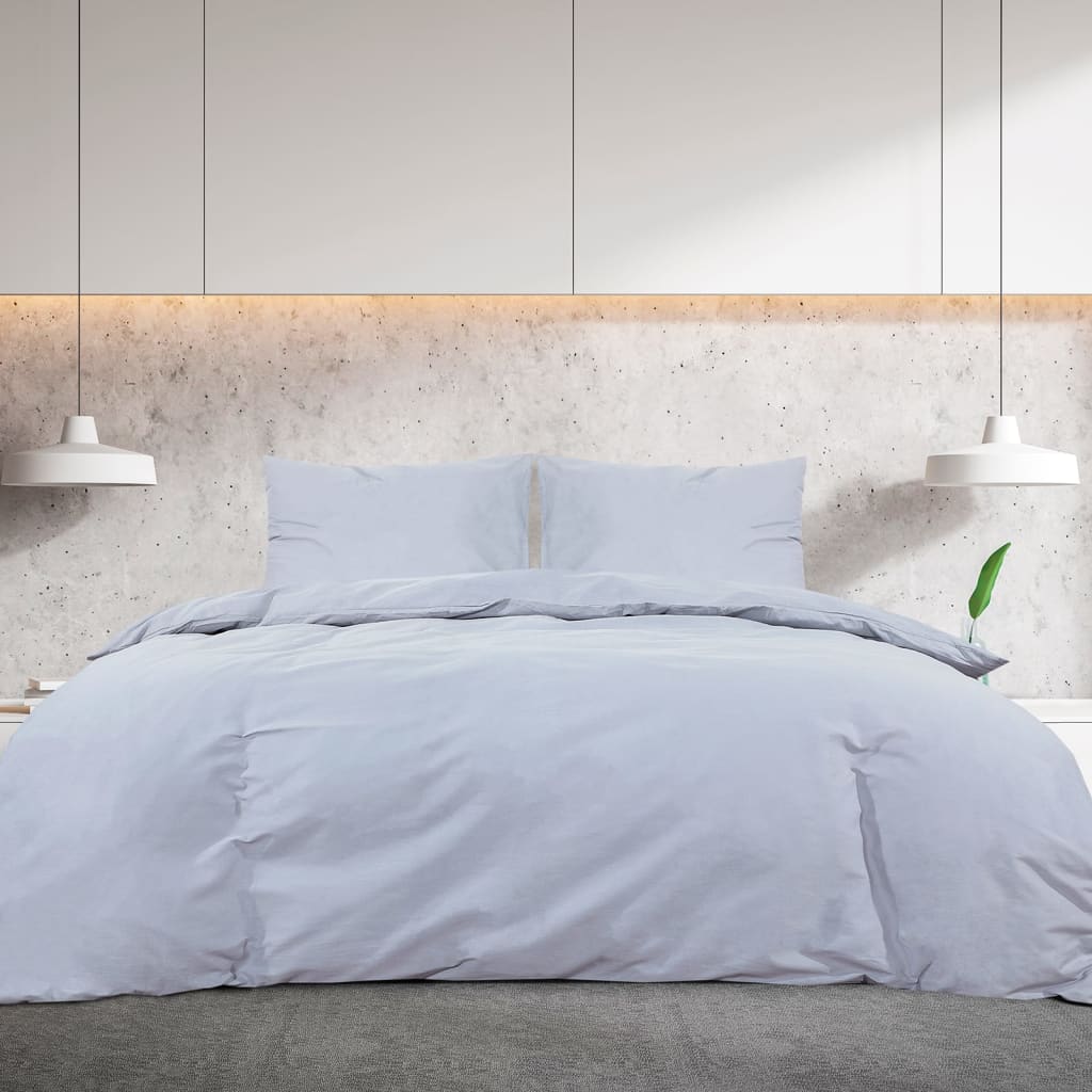 Bettwäsche-Set 240X220 Cm Leichte Mikrofaser Grau