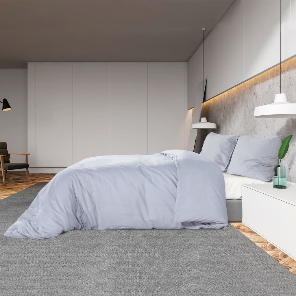 Bettwäsche-Set 240X220 Cm Leichte Mikrofaser Grau