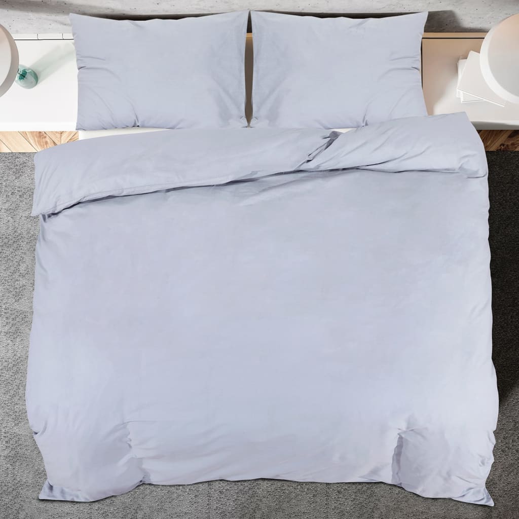 Bettwäsche-Set 240X220 Cm Leichte Mikrofaser Grau