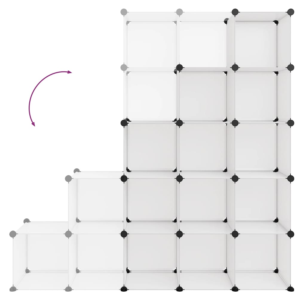 Regalsystem Mit 15 Würfeln Pp Transparent