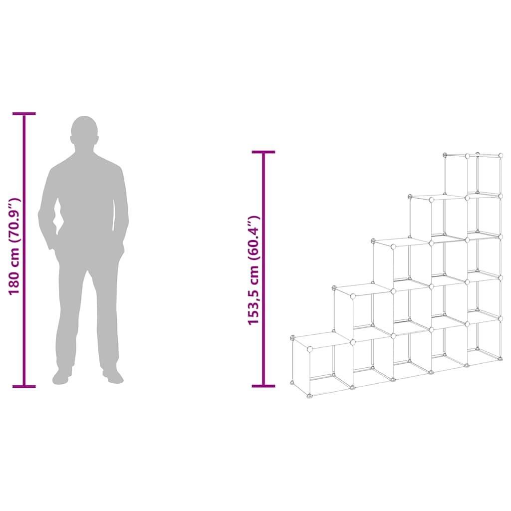 Regalsystem Mit 15 Würfeln Pp Transparent