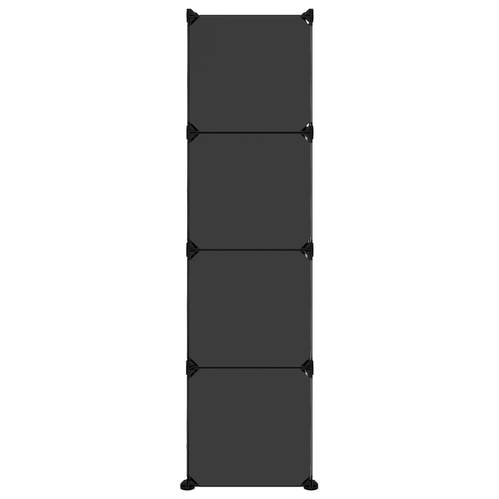 Regalsystem Mit 12 Würfeln Und Türen Schwarz Pp Schwarz Und Transparent