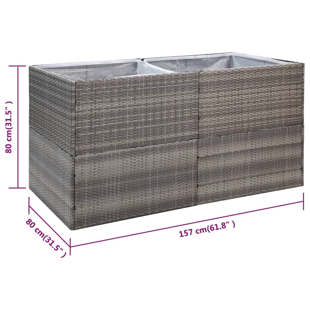 Pflanzkübel Poly Rattan