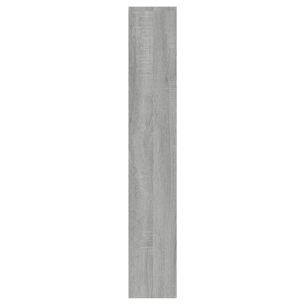 Schuhschrank Mit Spiegel 3 Fächer 63X17X102,5 Cm Grau Sonoma