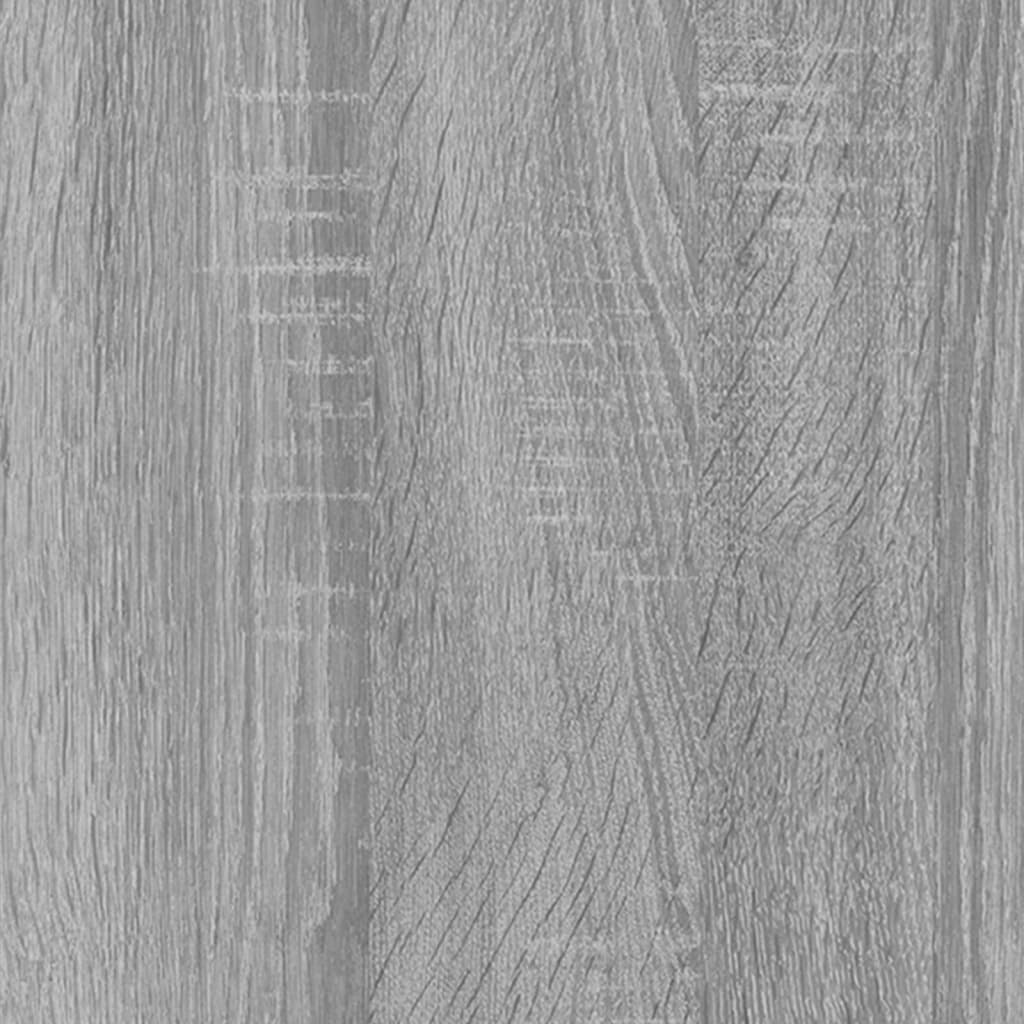 Schuhschrank Mit Spiegel 3 Fächer 63X17X102,5 Cm Grau Sonoma