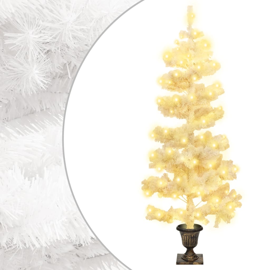 Spiral-Weihnachtsbaum Mit Beleuchtung Und Ständer 180 Cm Weiß