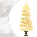 Spiral-Weihnachtsbaum Mit Beleuchtung Und Ständer 180 Cm Weiß