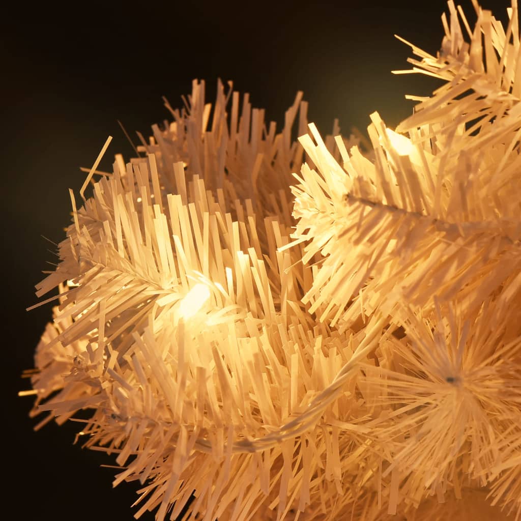 Spiral-Weihnachtsbaum Mit Beleuchtung Und Ständer 180 Cm Weiß