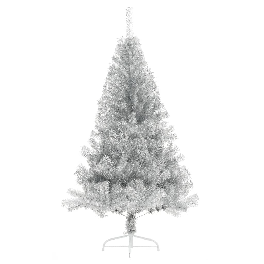 Künstlicher Halb-Weihnachtsbaum Mit Ständer 180 Cm Pet Silber
