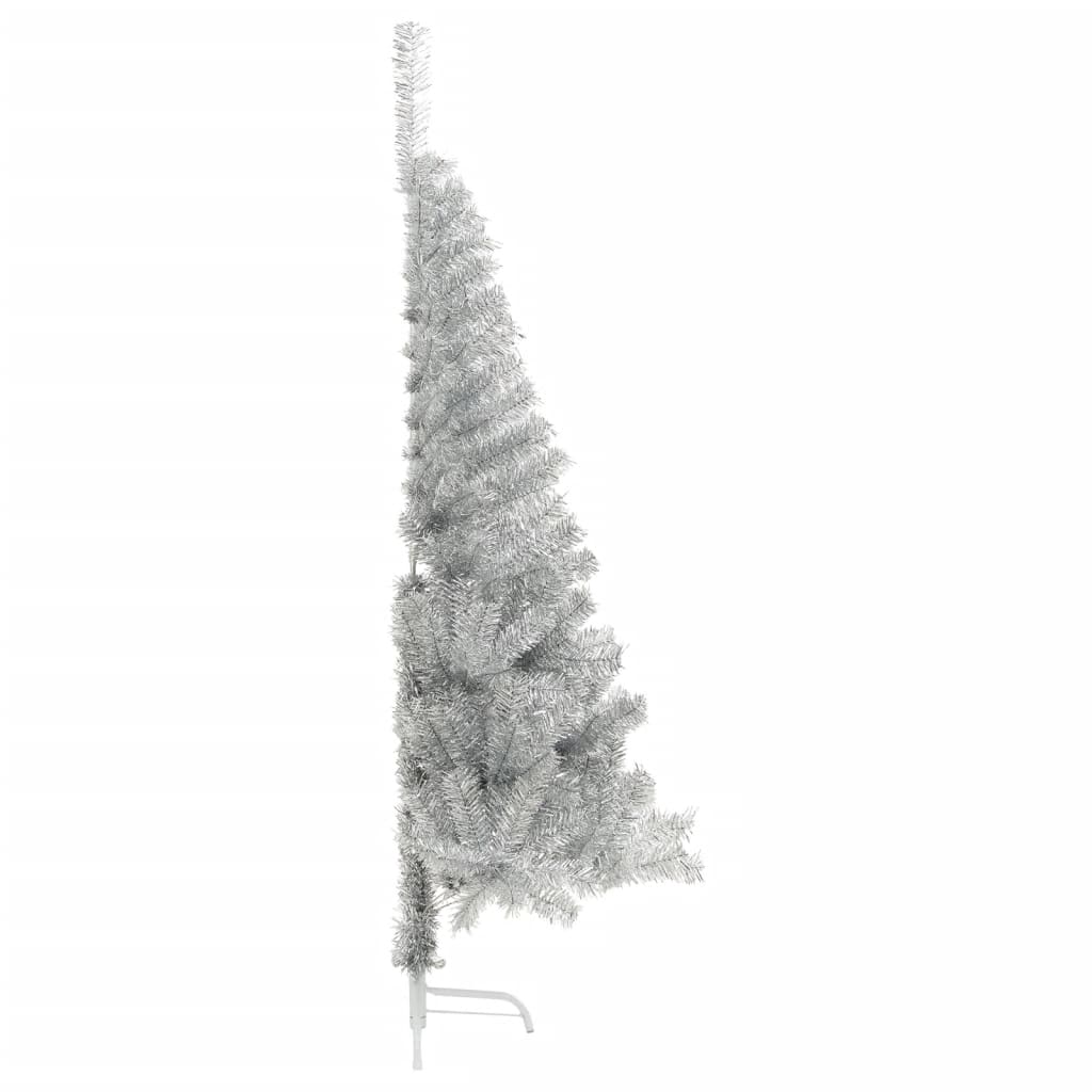 Künstlicher Halb-Weihnachtsbaum Mit Ständer 180 Cm Pet Silber
