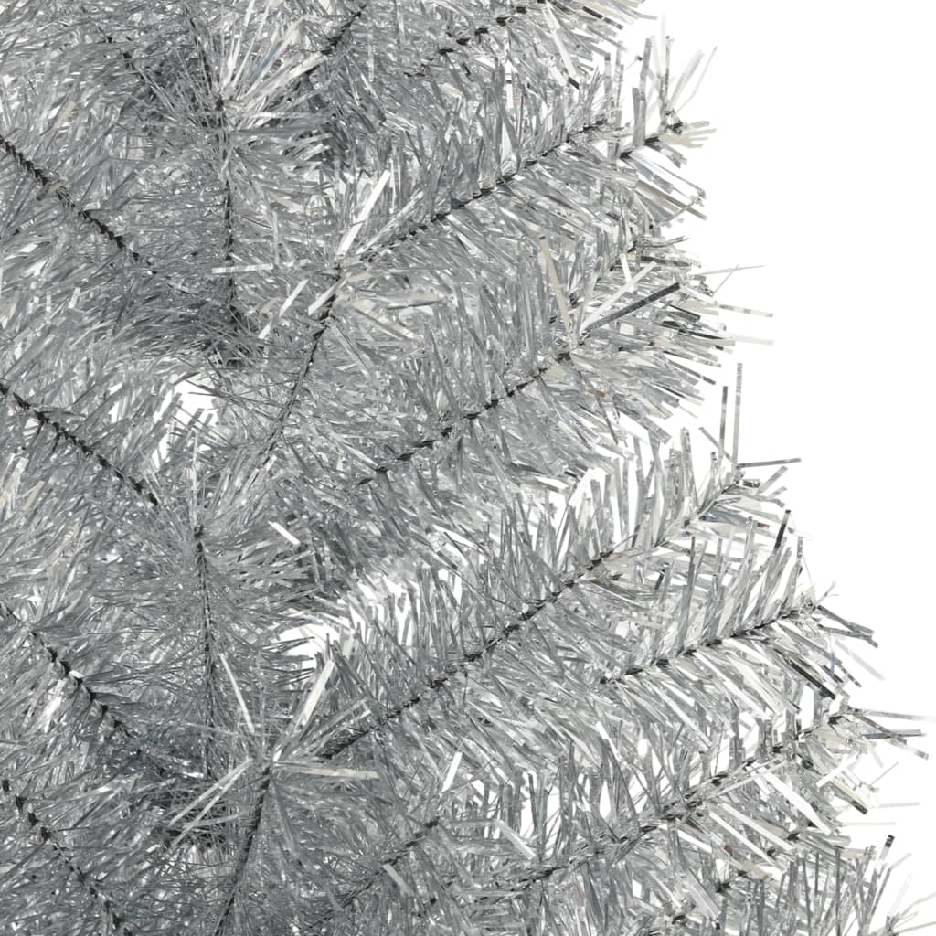 Künstlicher Halb-Weihnachtsbaum Mit Ständer 180 Cm Pet Silber