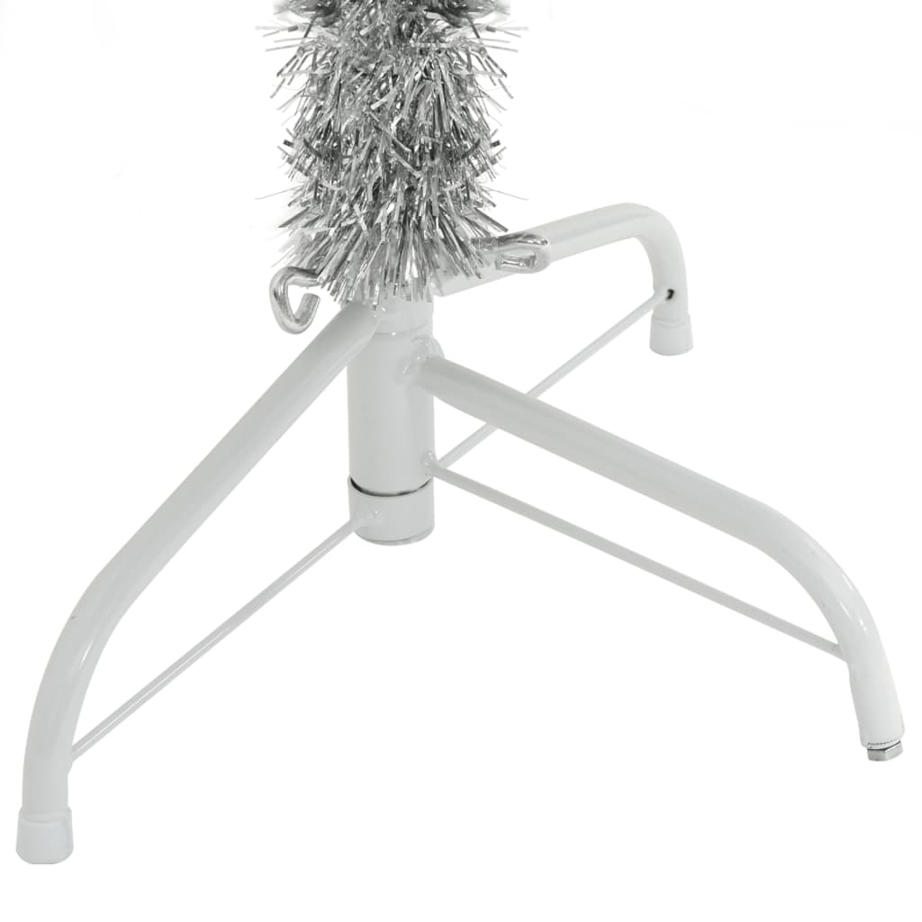 Künstlicher Halb-Weihnachtsbaum Mit Ständer 180 Cm Pet Silber