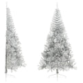Künstlicher Halb-Weihnachtsbaum Mit Ständer 180 Cm Pet Silber