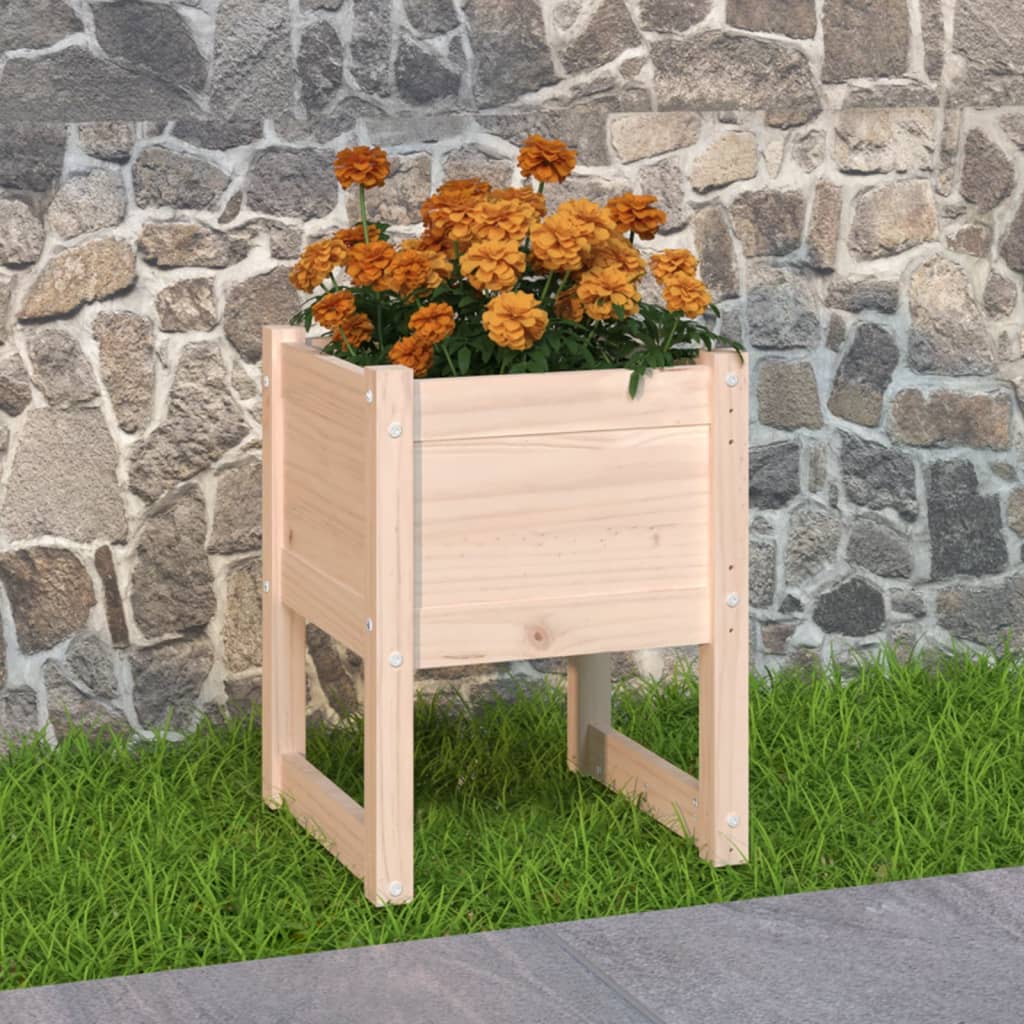 Pflanzkübel 2 Stk. 40X40X52,5 Cm Massivholz Kiefer Natur