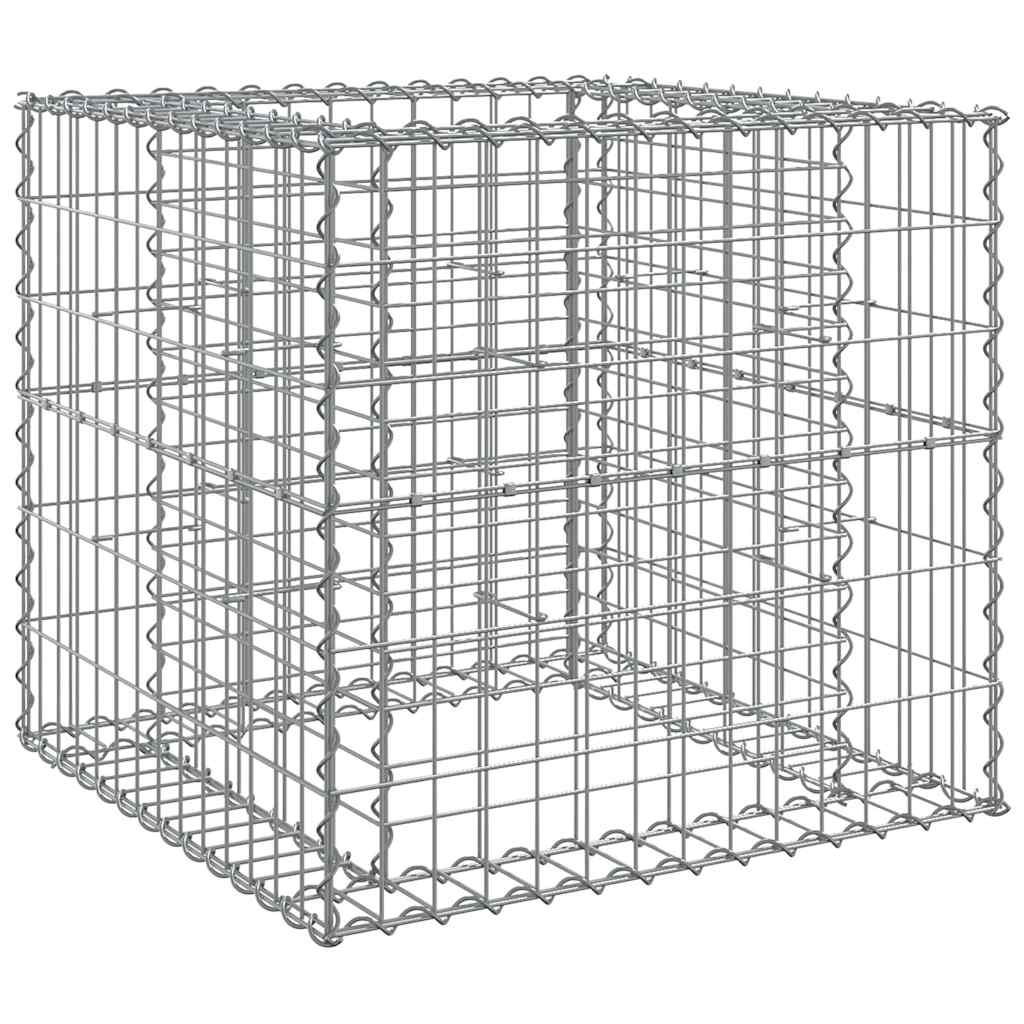 Gabionenkorb Silbern 70X70X65 Cm Verzinktes Eisen