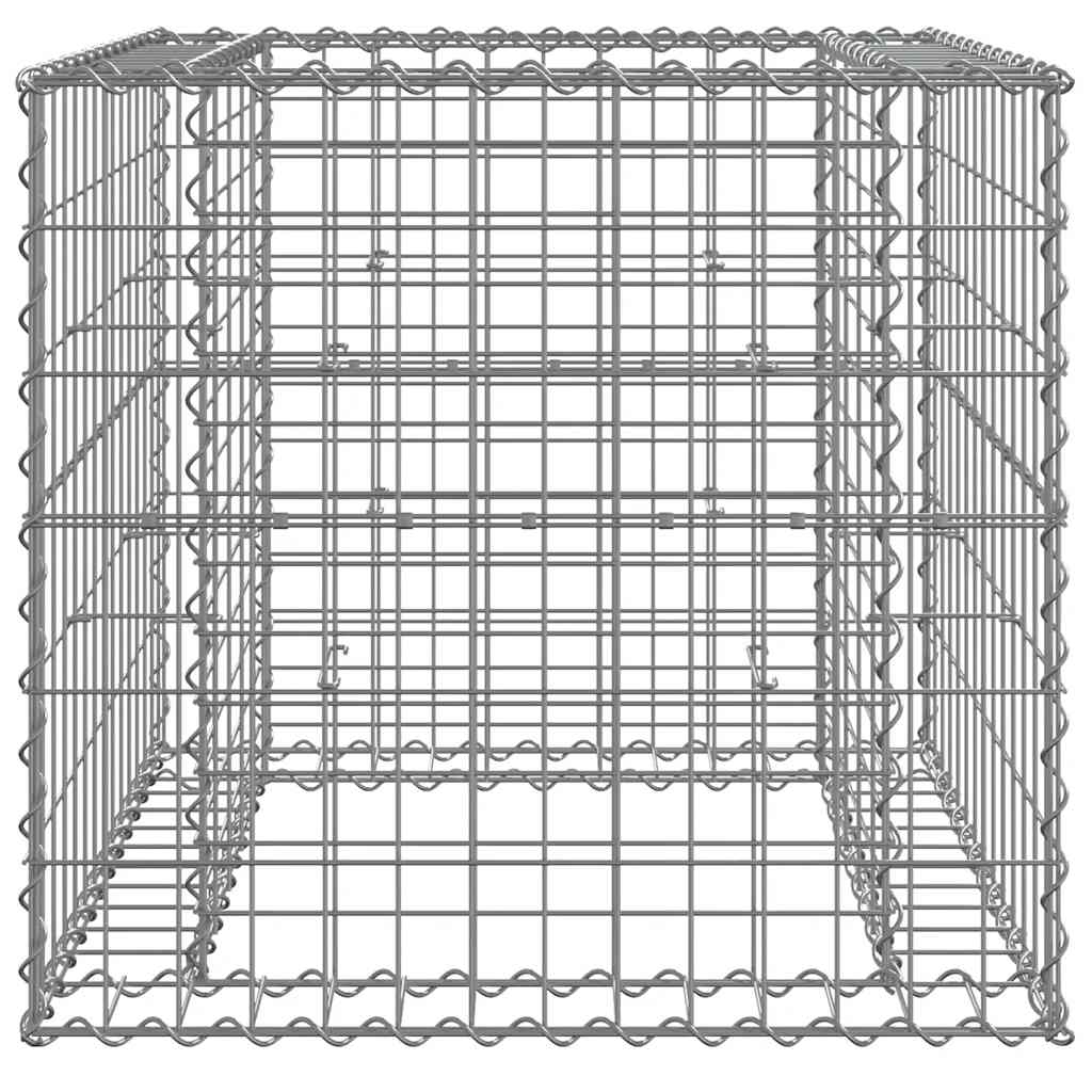 Gabionenkorb Silbern 70X70X65 Cm Verzinktes Eisen