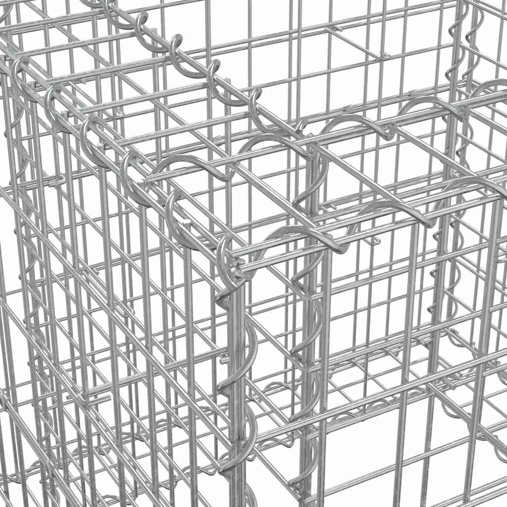 Gabionenkorb Silbern 70X70X65 Cm Verzinktes Eisen
