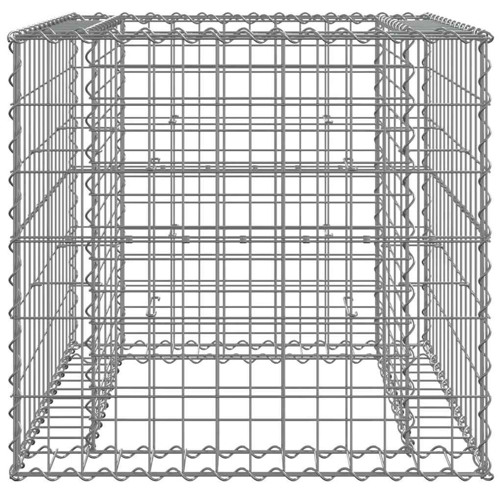 Gabionenkorb Silbern 70X70X65 Cm Verzinktes Eisen