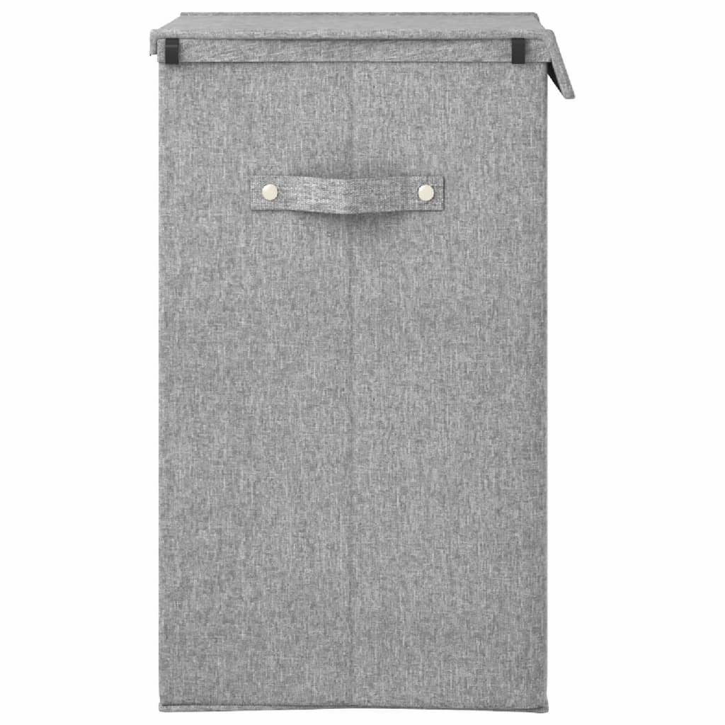 Faltbarer Wäschekorb Grau 51X34,5X59 Cm Leinenimitat Stoff