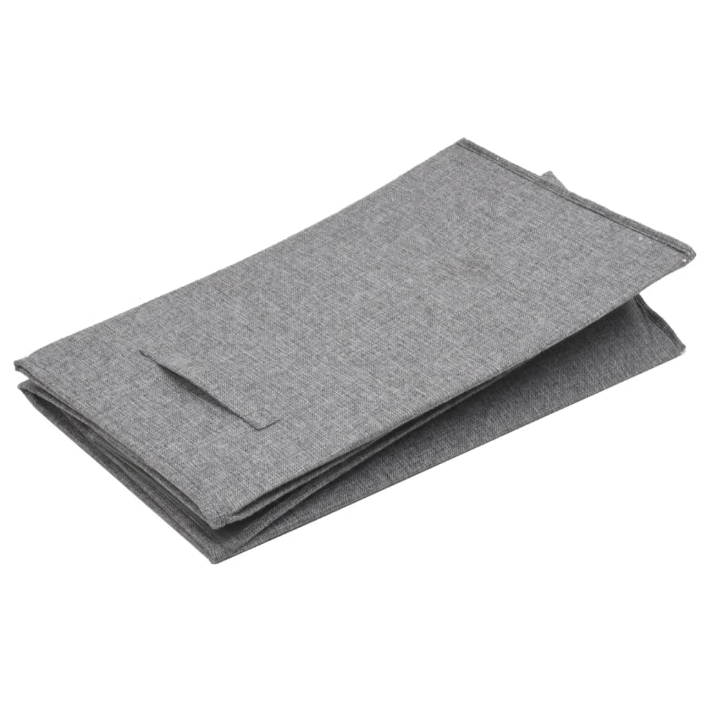 Faltbarer Wäschekorb Grau 51X34,5X59 Cm Leinenimitat Stoff