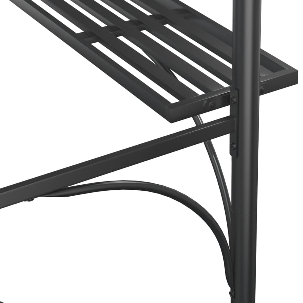 Grillpavillon Mit Seitenregalen Anthrazit 220X115X230 Cm Stahl