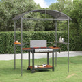 Grillpavillon Mit Seitenregalen Anthrazit 220X115X230 Cm Stahl