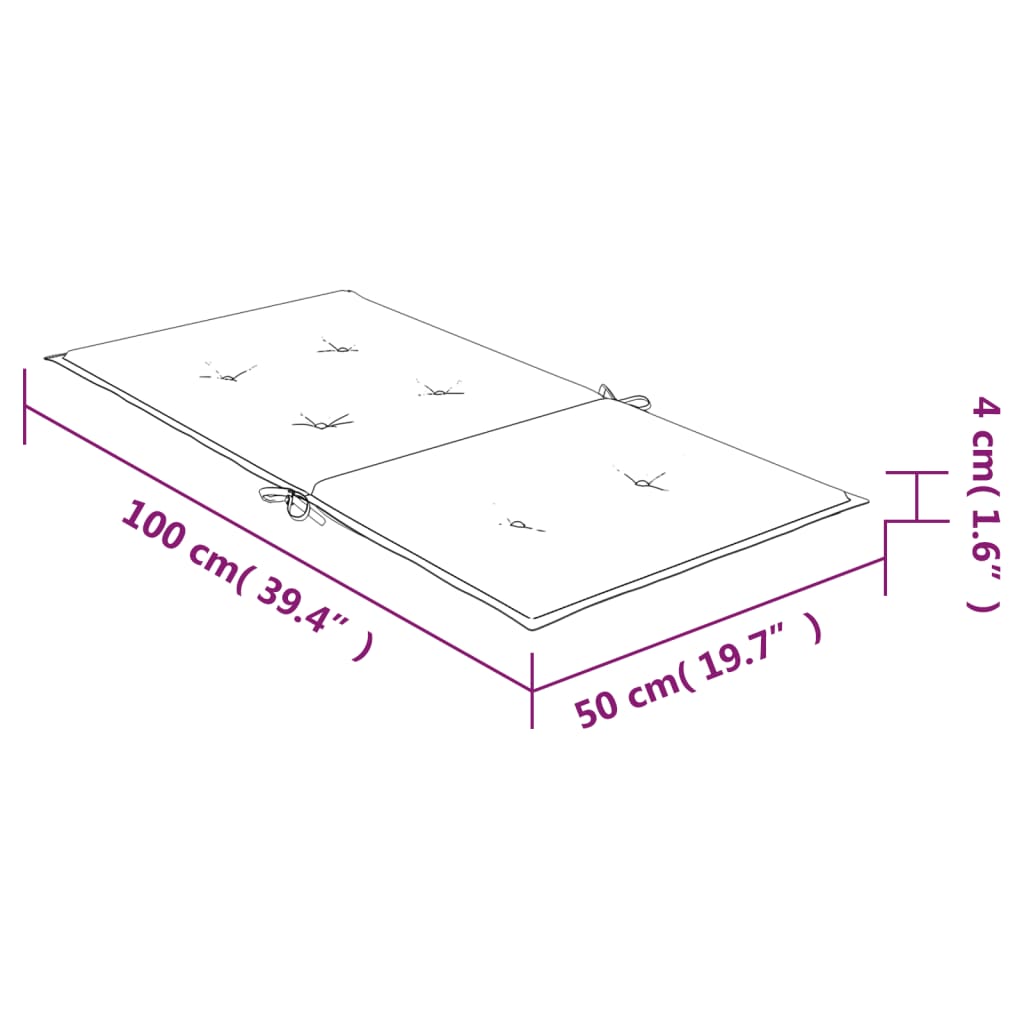 Niedriglehner-Auflagen 6 Stk. Stoff