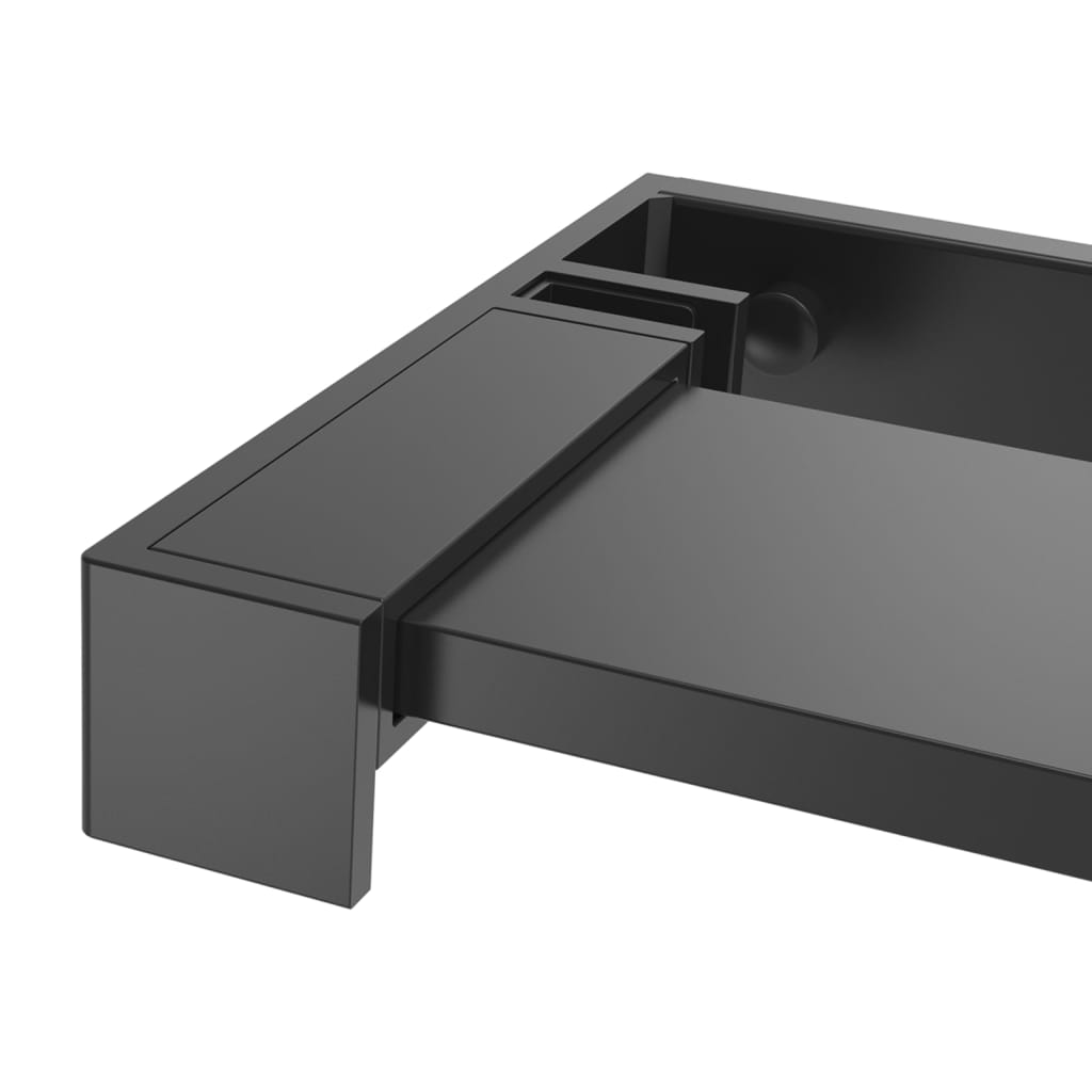 Duschablage Für Begehbare Dusche Schwarz 80 Cm Aluminium