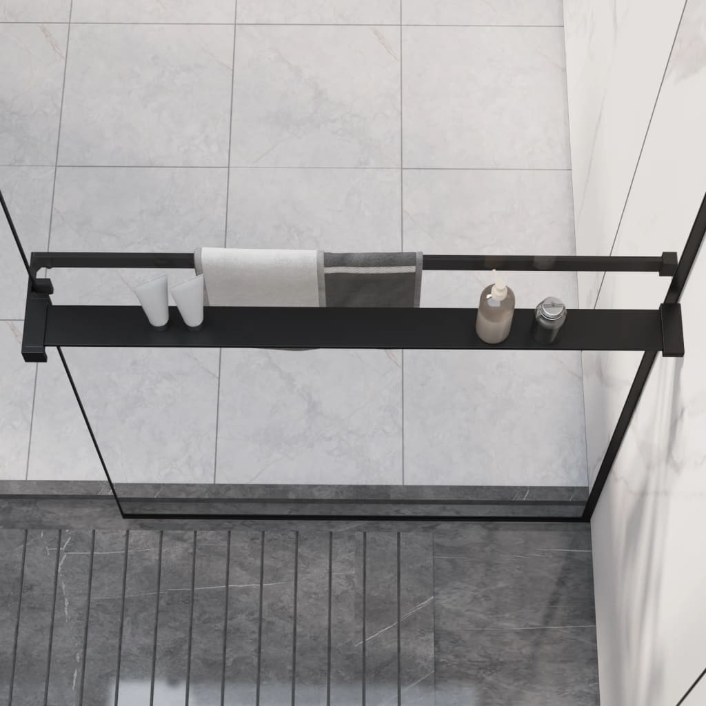 Duschablage Für Begehbare Dusche Schwarz 80 Cm Aluminium