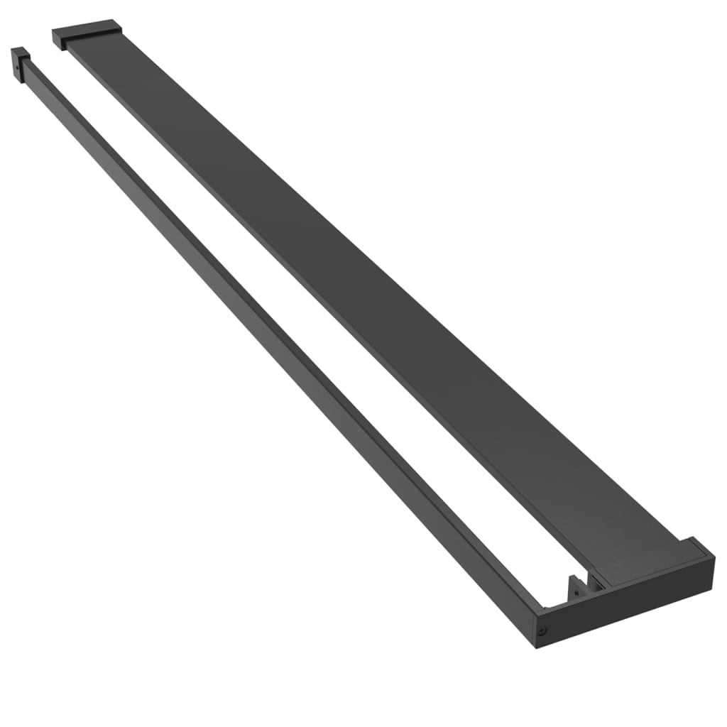 Duschablage Für Begehbare Dusche Schwarz 118 Cm Aluminium