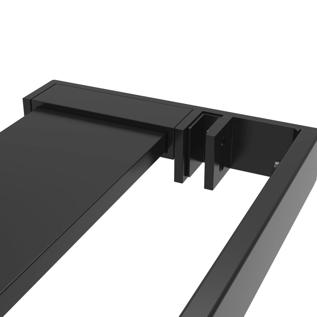 Duschablage Für Begehbare Dusche Schwarz 118 Cm Aluminium