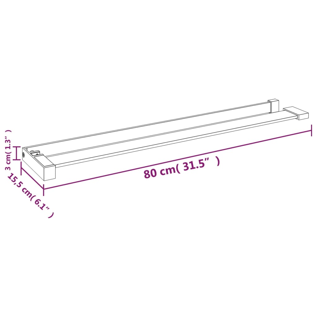 Duschablage Für Begehbare Dusche Chrom 80 Cm Aluminium