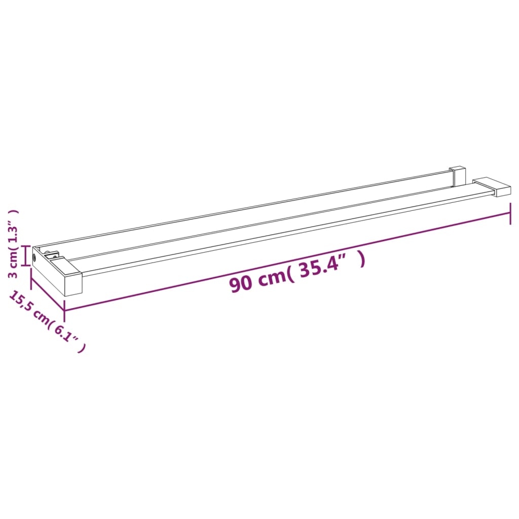 Duschablage Für Begehbare Dusche Chrom 90 Cm Aluminium