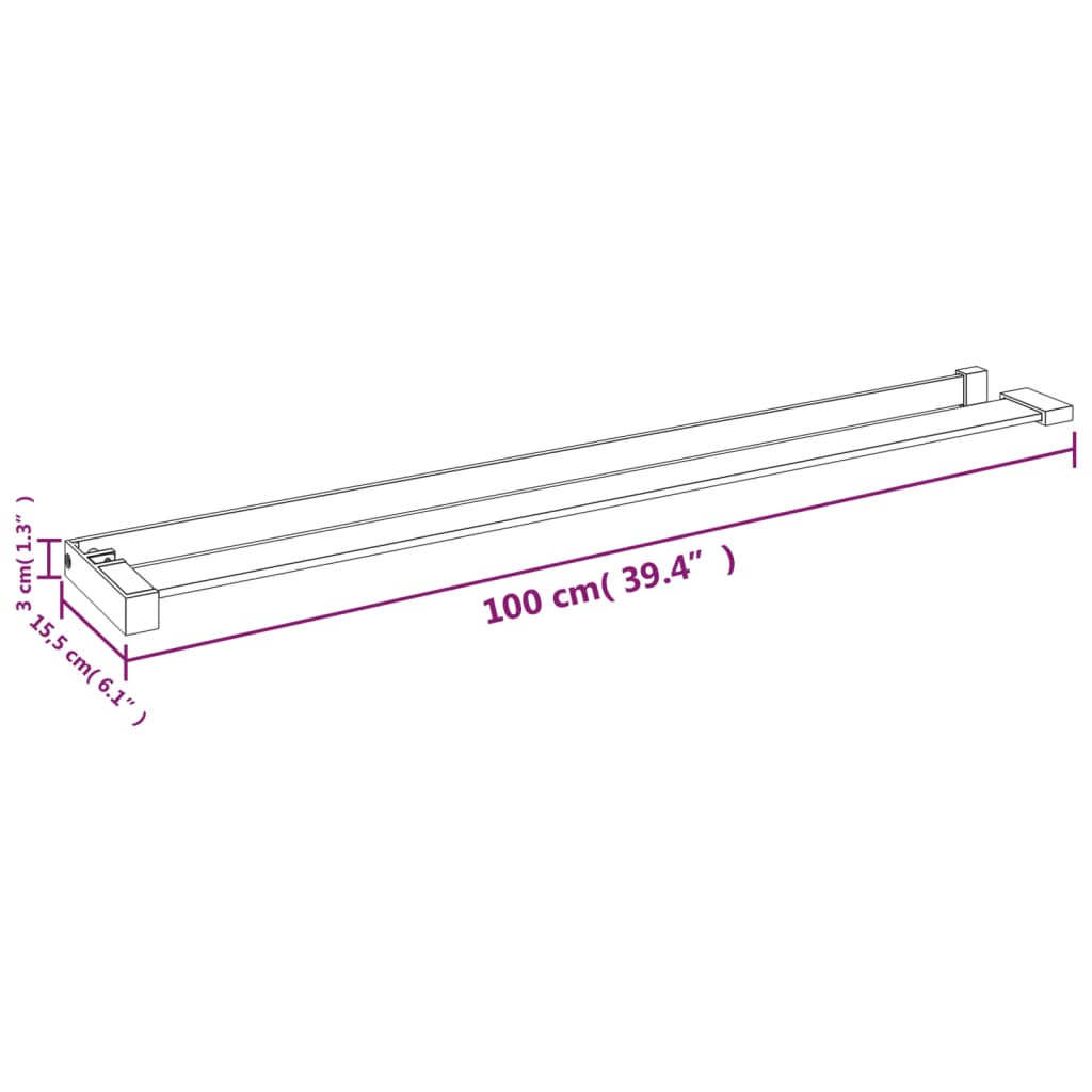 Duschablage Für Begehbare Dusche Chrom 100 Cm Aluminium
