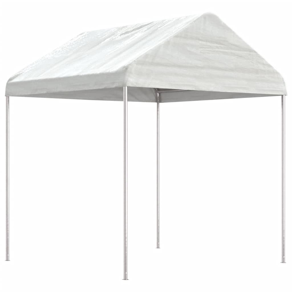 Pavillon Mit Dach Weiß 6,69X2,28X2,69 M Polyethylen