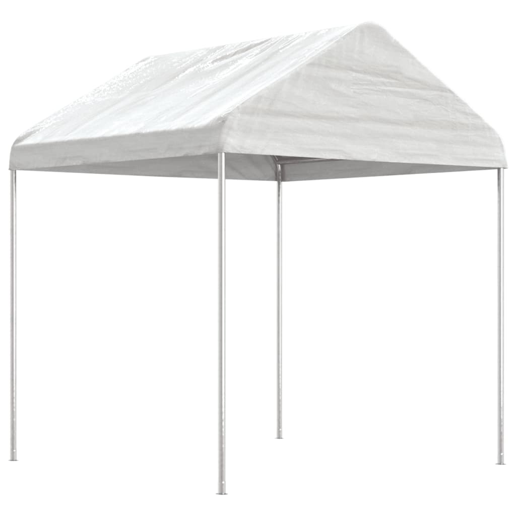 Pavillon Mit Dach Weiß 6,69X2,28X2,69 M Polyethylen