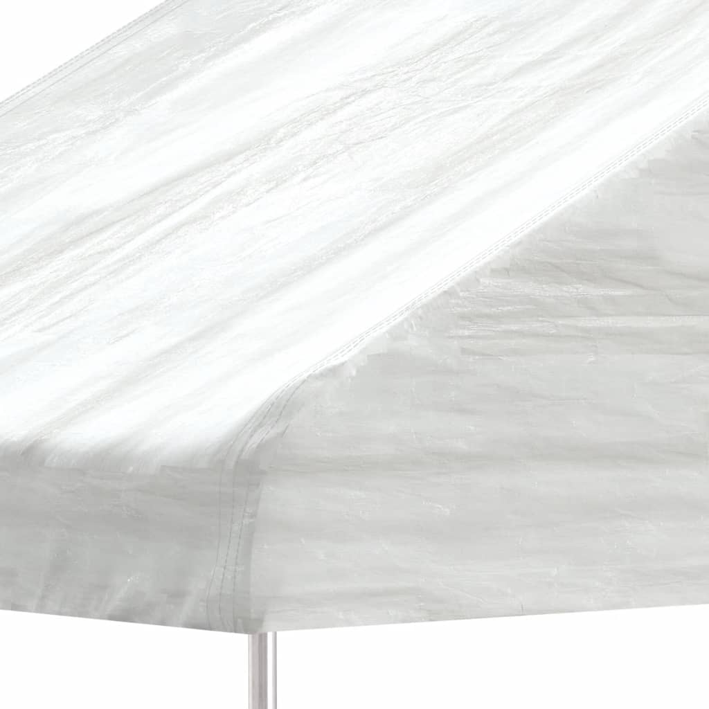 Pavillon Mit Dach Weiß 6,69X2,28X2,69 M Polyethylen