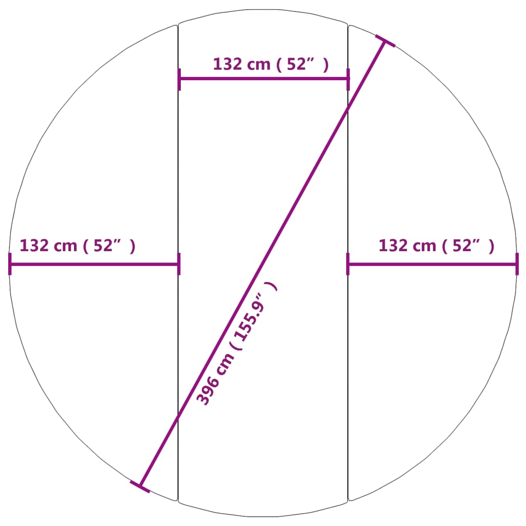 Pool-Bodentuch Ø396 Cm Polyester Geotextil Hellgrau