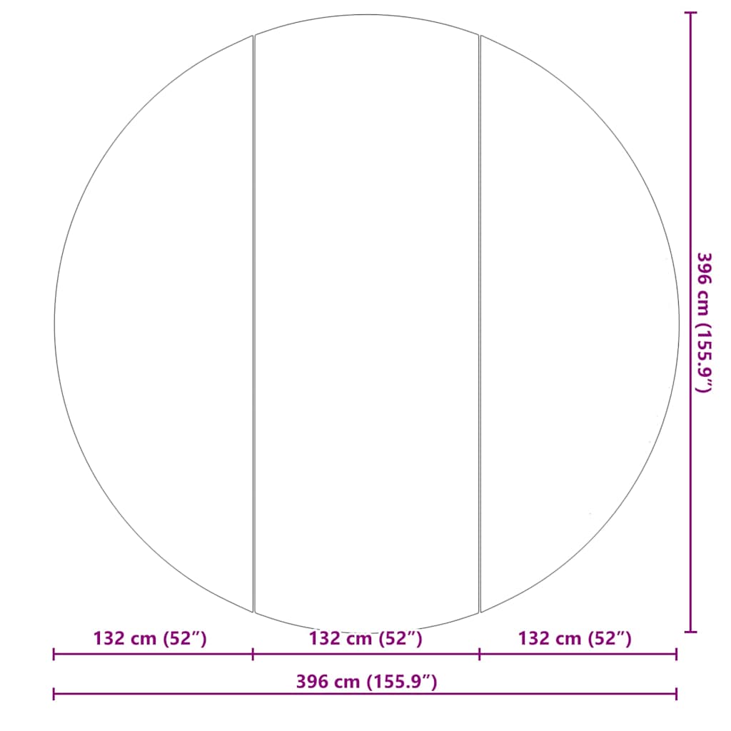 Pool-Bodentuch Ø396 Cm Polyester Geotextil Hellgrau