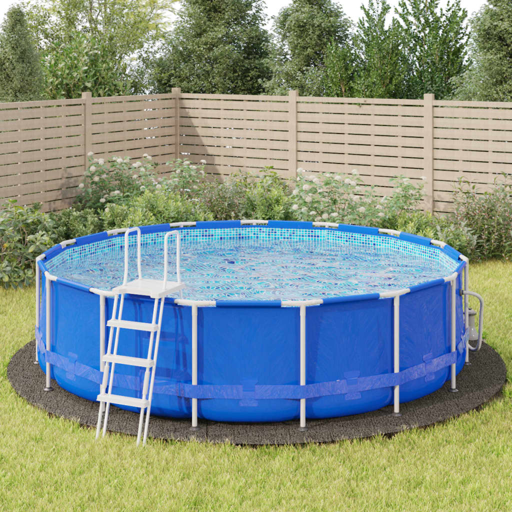 Pool-Bodentuch Ø396 Cm Polyester Geotextil Hellgrau