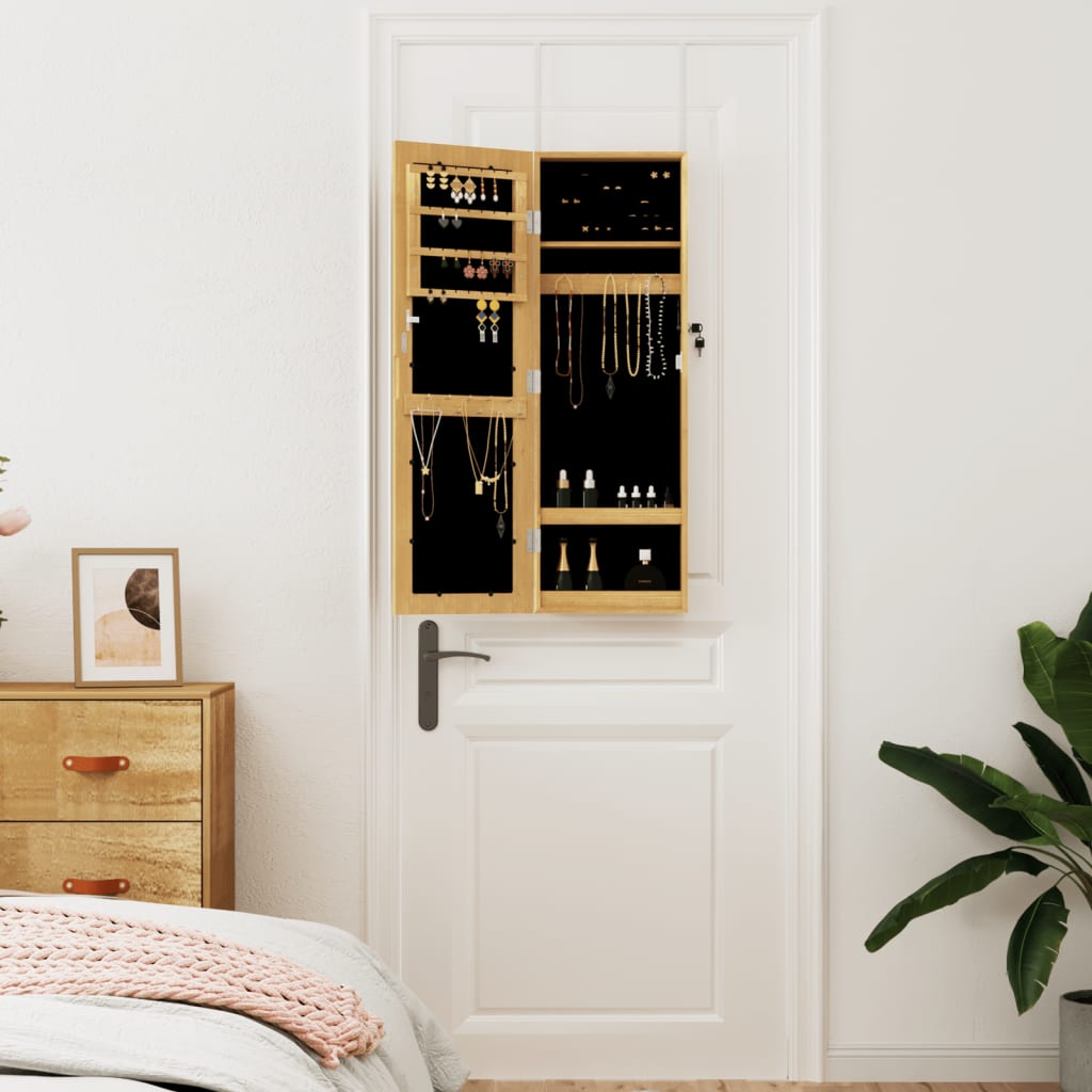 Schmuckschrank Mit Spiegel Wandmontage 30X8,5X90 Cm