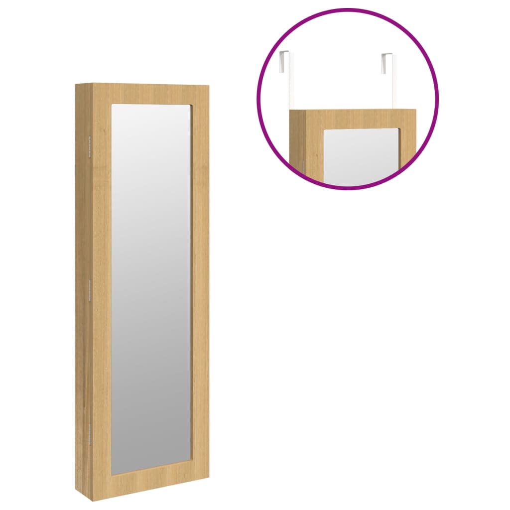 Schmuckschrank Mit Spiegel Wandmontage 30X8,5X90 Cm
