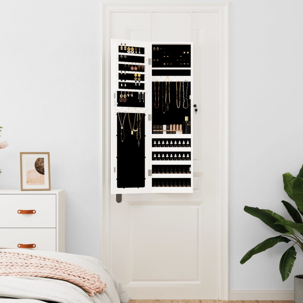 Schmuckschrank Mit Spiegel Wandmontage 30X8,5X106 Cm
