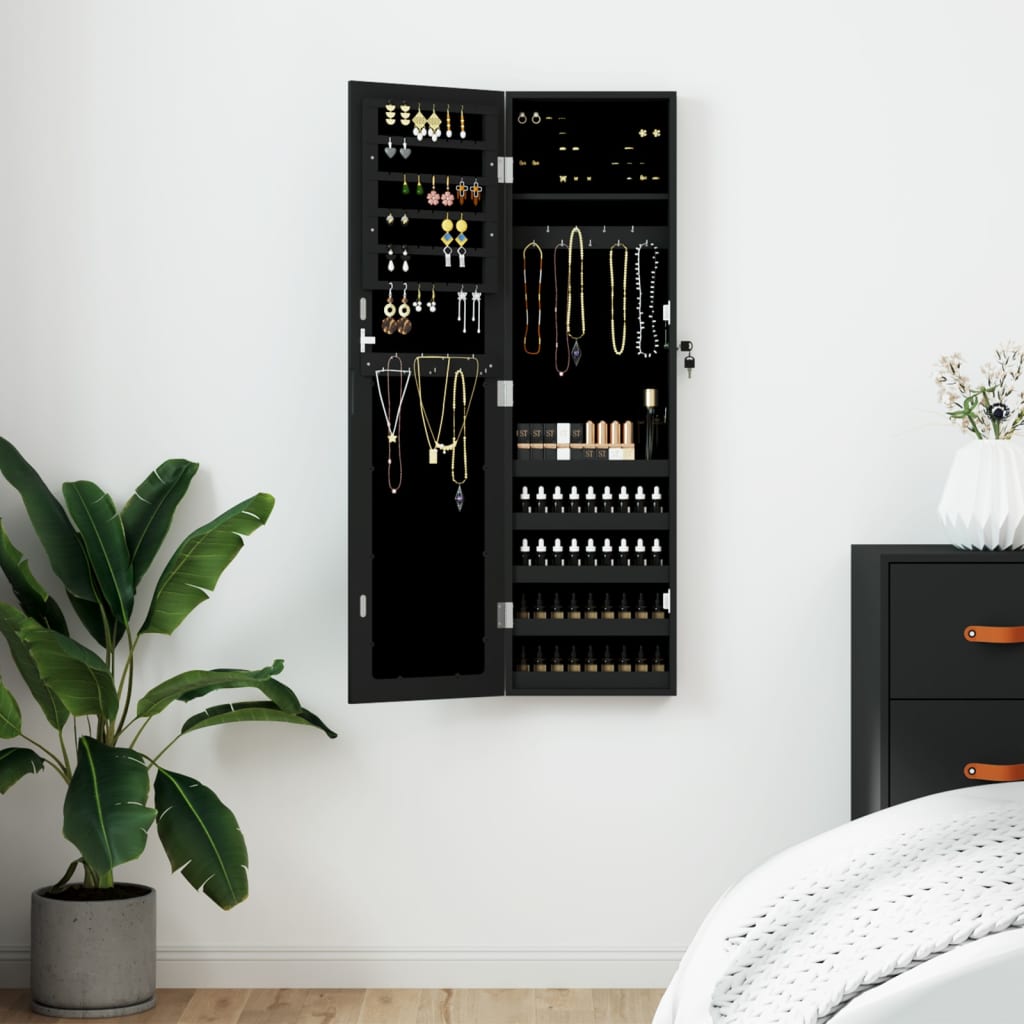 Schmuckschrank Mit Spiegel Wandmontage 30X8,5X106 Cm