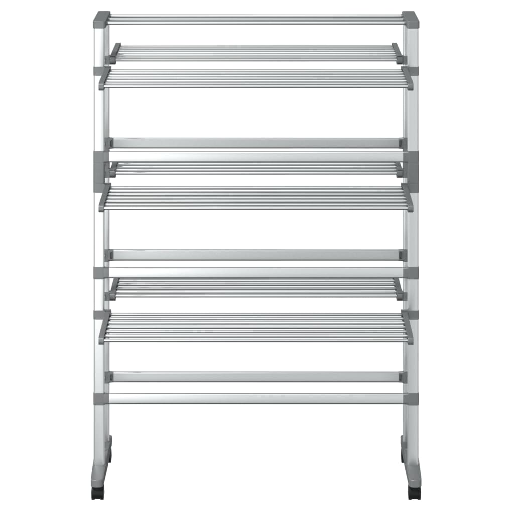 Wäscheständer Mit Rollen 89X64X129 Cm Aluminium
