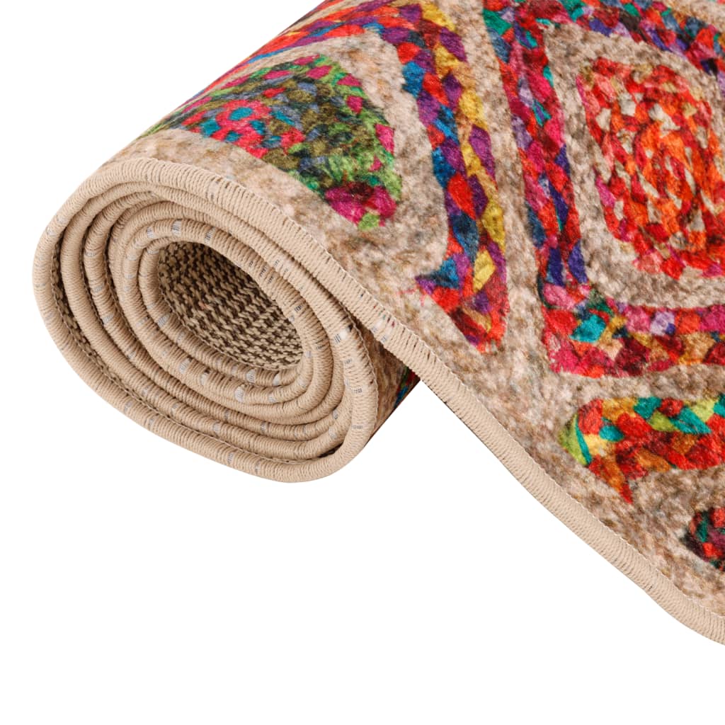 Teppich Waschbar Mehrfarbig