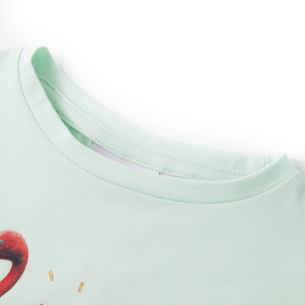 Kinder-T-Shirt Helles Minzgrün 128