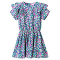 Kinderkleid Mit Rüschenärmeln Kobaltblau 104